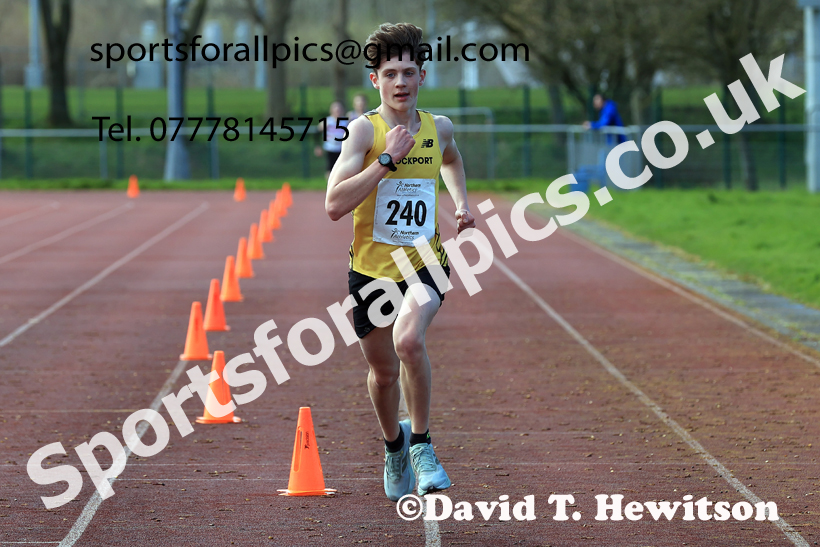 Boys Under-15s Young Athletes 5k, 2026 Northern Mens 12 and Womens 6 Stage Road Relays and Young Athletes 5k, Sheepmount Stadium, Carlisle. Photo: David T. Hewitson/Sports for All Pics